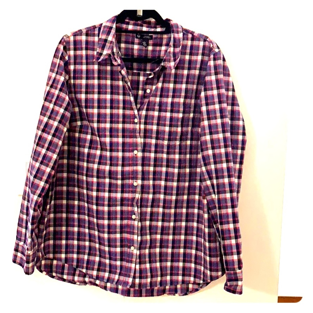 Gap Plaid Button Down Shirt size XL